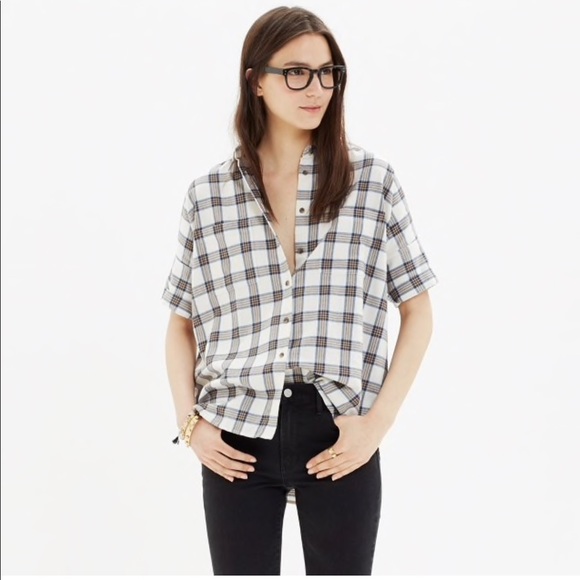 Madewell Tops - Flannel Courier Shirt in Blueridge Plaid